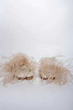Marques ' Almeida FEATHER STRAPPY SANDAL- Shoes