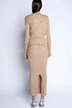 Marques ' Almeida MERINO FEATHER CREW NECK TOP-Women Tops|Knitwear