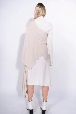 Marques ' Almeida PATCHWORK DRAPED JUMPER IN MERINO KNIT-Women Knitwear|Tops
