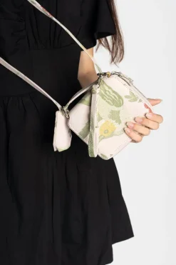 Marques ' Almeida BIRD BROCADE WALLET BAG WITH FEATHER STRAP- Accessories