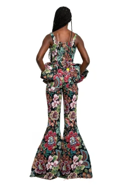 Marques ' Almeida BLACK BROCADE CORSET WITH FRONT HOOK & EYE CLOSURE-Women Tops