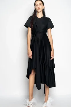 Marques ' Almeida CROSS WAIST DRAPE T-SHIRT DRESS-Women Dresses|Dresses
