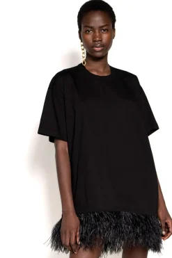 Marques ' Almeida FEATHER HEM T-SHIRT DRESS-Women Tops|Dresses
