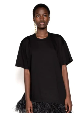 Marques ' Almeida FEATHER HEM T-SHIRT DRESS-Women Tops|Dresses