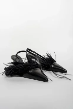 Marques ' Almeida FEATHER SLING BACKS- Shoes