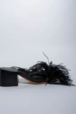 Marques ' Almeida FEATHER STRAPPY SANDAL- Shoes