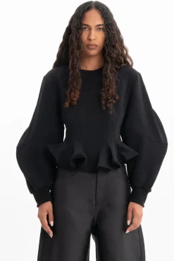 Marques ' Almeida FRILL SWEATSHIRT-Women Tops|Tops