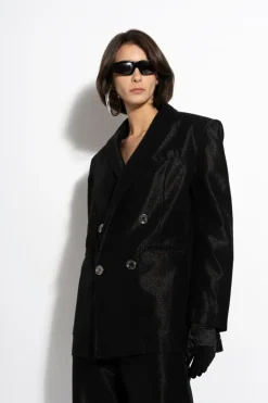 Marques ' Almeida LUREX OVERSIZED BLAZER-Women Denim|Outerwear
