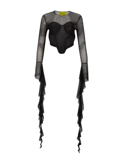 Marques ' Almeida MESH CORSET TOP-Women Tops|Tops