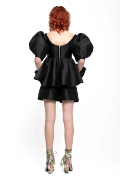 Marques ' Almeida MIKADO TOP WITH PEPLUM AND BALLON SLEEVES-Women Tops