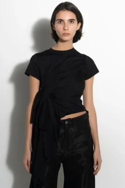 Marques ' Almeida T-SHIRT WITH SIDE BOW-Women Tops