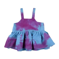 Marques ' Almeida BLUE AND PURPLE TOP WITH BIG FRILL-Kids Tops