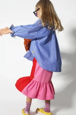 Marques ' Almeida AND WHITE STRIPED LOOSE SHIRT-Kids Tops