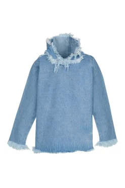Marques ' Almeida DENIM CLASSIC HOODIE-Kids Tops|Outerwear