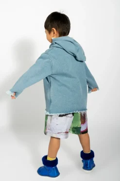 Marques ' Almeida DENIM CLASSIC HOODIE-Kids Tops|Outerwear