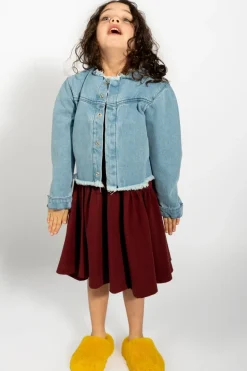 Marques ' Almeida DENIM COLLARLESS JACKET-Kids Outerwear