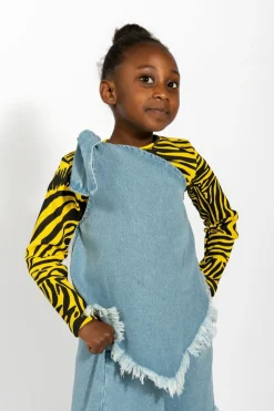 Marques ' Almeida DENIM ONE SHOULDER KNOT TOP-Kids Tops