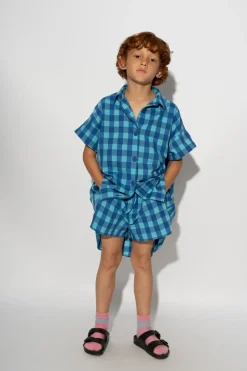 Marques ' Almeida GINGHAM BOXER SHORTS-Kids Bottoms