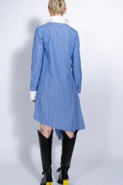 Marques ' Almeida STRIPED SHIRT DRESS WITH SIDE BOW-Women Dresses|Dresses