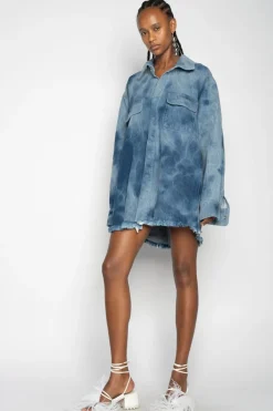 Marques ' Almeida TIE DYE DENIM OVERSHIRT-Women Denim|Outerwear