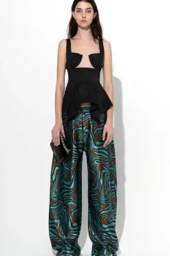 Marques ' Almeida ZEBRA BROCADE BOYFRIEND TROUSERS-Women Bottoms|Bottoms