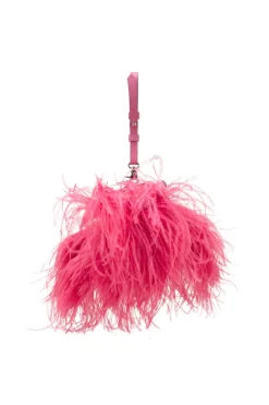 Marques ' Almeida BRIGHT PINK FEATHER BAG- Accessories