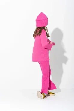 Marques ' Almeida BRIGHT PINK MERINO KNIT TROUSERS-Kids Knitwear|Bottoms