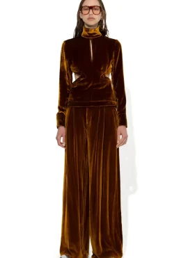 Marques ' Almeida VELVET OPEN BACK TURTLENECK-Women Tops|Tops