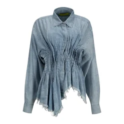 Marques ' Almeida CHAMBRAY PLEATED SHIRT-Women Tops|Tops