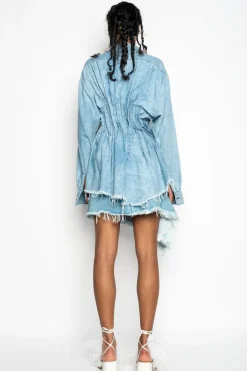 Marques ' Almeida CHAMBRAY PLEATED SHIRT-Women Tops|Tops