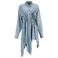 Marques ' Almeida CHAMBRAY PLEATED SHIRT DRESS-Women Dresses|Dresses