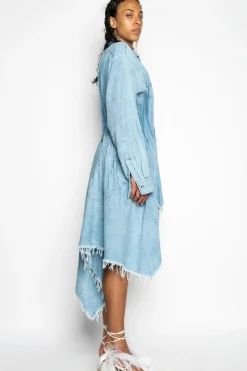 Marques ' Almeida CHAMBRAY PLEATED SHIRT DRESS-Women Dresses|Dresses