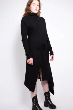 Marques ' Almeida CLASSIC M'A DRAPED MERINO SKIRT IN-Women Knitwear|Bottoms