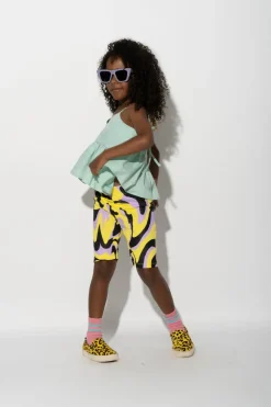 Marques ' Almeida DARK WAVY PRINT BIKER SHORTS-Kids Bottoms|Jersey