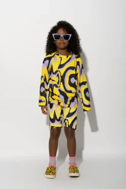 Marques ' Almeida DARK WAVY PRINT LONG SLEEVE TOP-Kids Jersey|Tops
