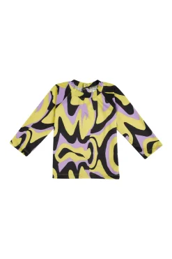 Marques ' Almeida DARK WAVY PRINT LONG SLEEVE TOP-Kids Jersey|Tops