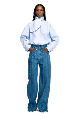 Marques ' Almeida DENIM BOYFRIEND TROUSERS WITH SEAM LINES-Women Denim|Bottoms