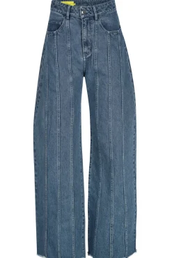 Marques ' Almeida DENIM BOYFRIEND TROUSERS WITH SEAM LINES-Women Denim|Bottoms