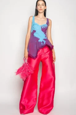 Marques ' Almeida DRILL TIE DYE PEPLUM CORSET TOP-Women Tops|Tops