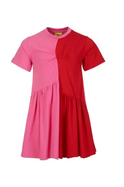 Marques ' Almeida DUO COLOUR GATHERED JERSEY T-SHIRT DRESS-Kids Dresses