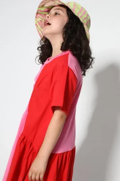 Marques ' Almeida DUO COLOUR GATHERED JERSEY T-SHIRT DRESS-Kids Dresses