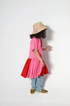 Marques ' Almeida DUO COLOUR GATHERED JERSEY T-SHIRT DRESS-Kids Dresses