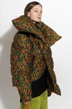 Marques ' Almeida FLORAL BROCADE M'A PUFFER JACKET-Women Outerwear