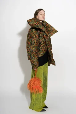 Marques ' Almeida FLORAL BROCADE M'A PUFFER JACKET-Women Outerwear