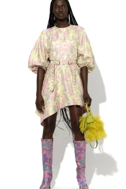 Marques ' Almeida FLOWER BROCADE BALLOON SLEEVE DRESS-Women Dresses|Dresses