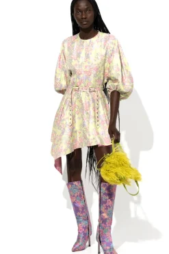 Marques ' Almeida FLOWER BROCADE BALLOON SLEEVE DRESS-Women Dresses|Dresses