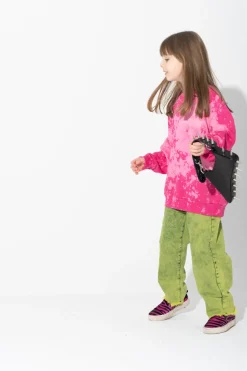 Marques ' Almeida FUSCHIA AND LIGHT SPLATTERED FLEECE CREW NECK-Kids Jersey|Tops