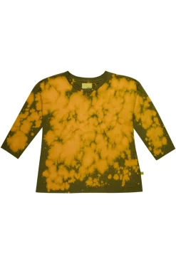 Marques ' Almeida KHAKI AND ORANGE SPLATTERED LONG SLEEVE TOP-Kids Jersey|Tops