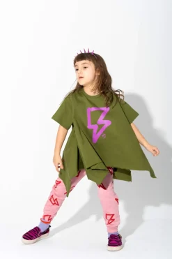 Marques ' Almeida AND PINK THUNDER PRINT FLAP T-SHIRT-Kids Jersey|Tops