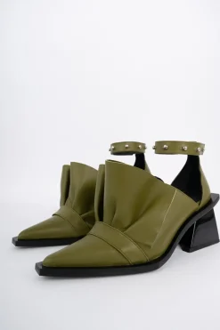 Marques ' Almeida POINTY FRILL LACE UP PUMPS- Shoes